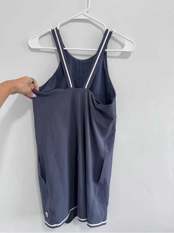 Vuori Womens Volley Dress Azure Grey Medium Activewear Tennis Sporty Gym Yoga - Image 5