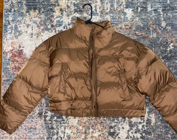 SheIn Brown Puffer Jacket - Image 2