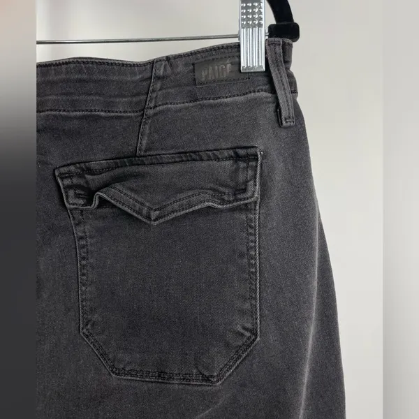 Paige Faded Mist Black Mayslie Relaxed Cropped Jogger Jean Pants Size 32‎ - Image 8