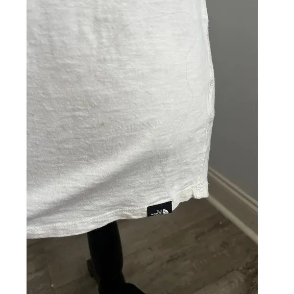 The North Face Slub Knit Shirt XL Cream Short Sleeve Gorpcore Minimalist Neutral - Image 4