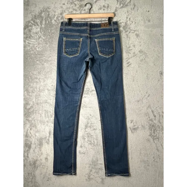 BKE Denim 30x33.5 Low Rise Slim Bootcut Jeans Medium Wash Y2K Western - Image 3