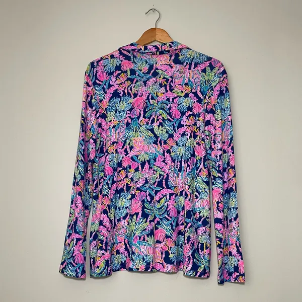 Lilly Pulitzer PJ Knit Long Sleeve Button Down Top - Image 7