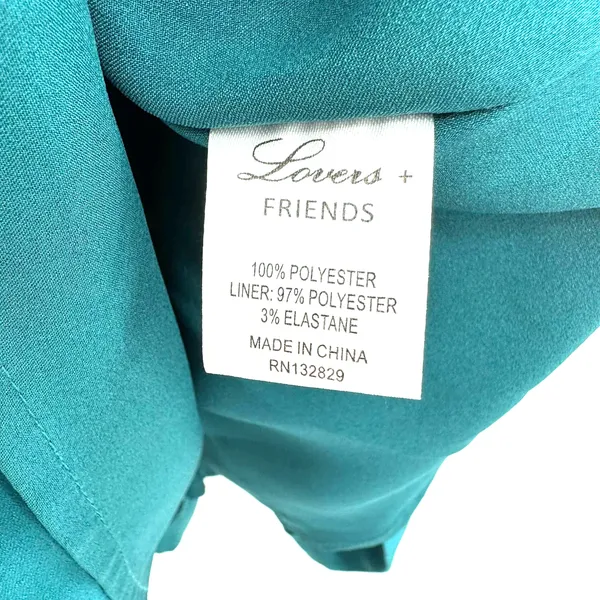 Lovers + Friends size small teal sleeveless dress trapeze style‎ keyhole back - Image 5