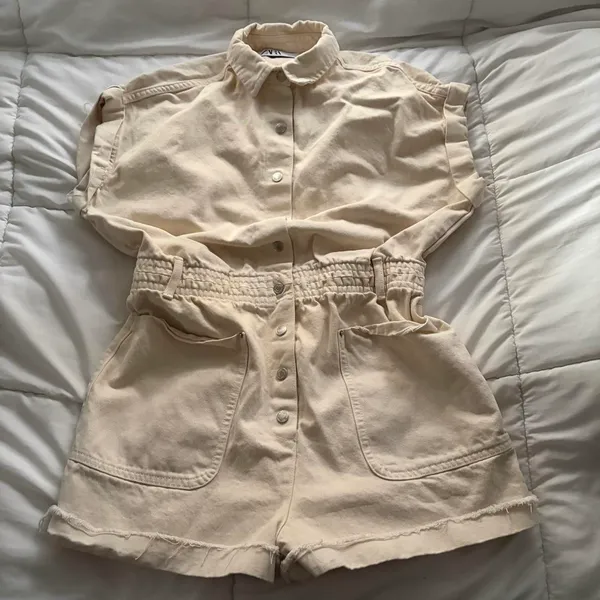 Zara denim utility romper  - Image 3