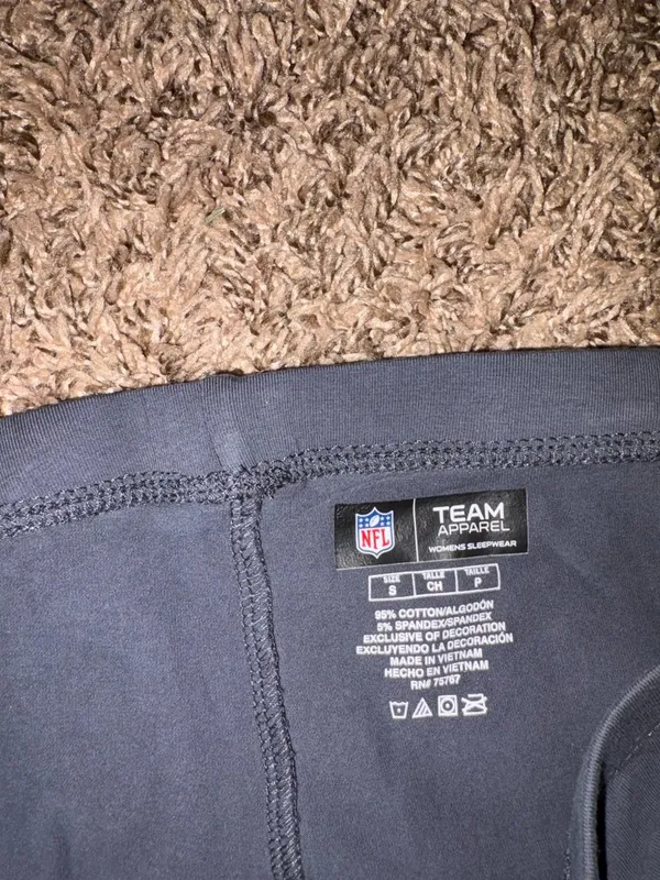 Houston Texans Sleepwear Leggings Women's Small Blue Cotton Blend NFL Elastic - Image 2