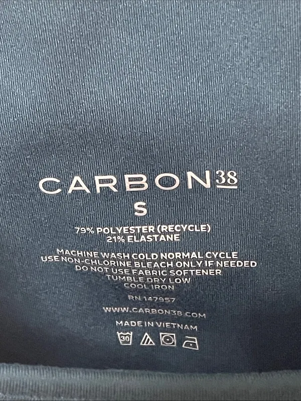 Carbon 38 Dark Teal Workout Tank with Built in Bra Small Activewear - Image 3