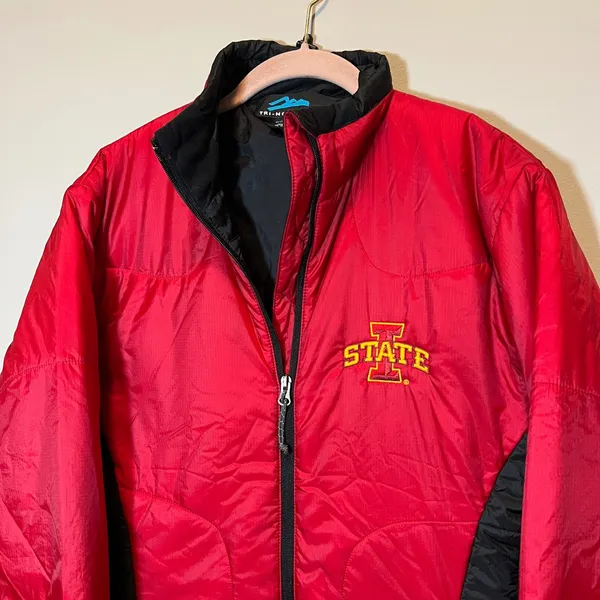 Tri-Mountain Iowa State Cyclones Jacket Women's Small Red Black Puffer Full Zip - Image 2