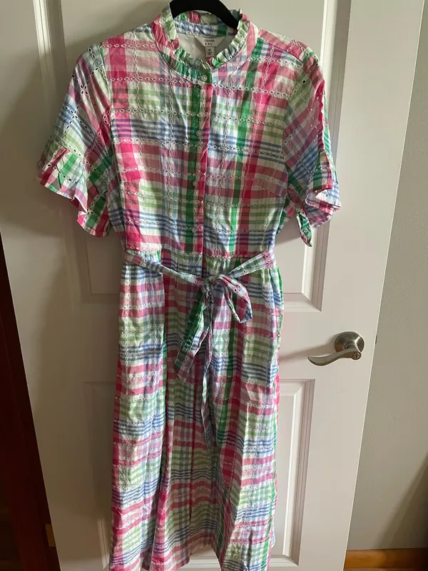 Crown and Ivy multi plaid midi dress - Image 2