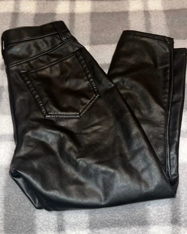 Abercrombie Skinny High Rise Leather Pants - Image 5