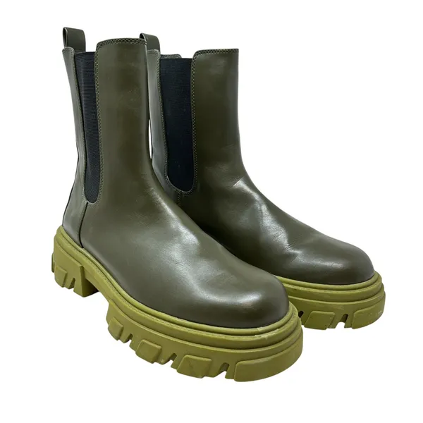 Oak + Fort Chunky Sole Chelsea Boots Military Olive Green‎ Size US 10 - Image 2