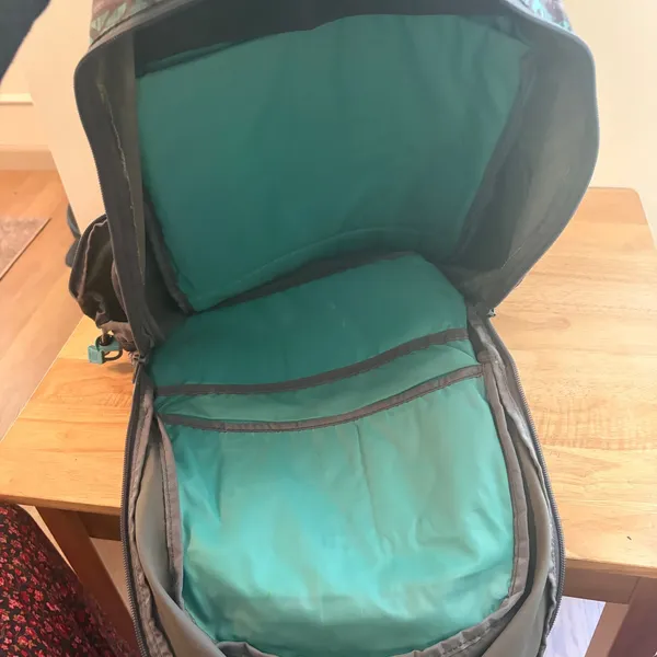 Dakine Gray Teal Yellow Backpack‎ Bag Laptop Sleeve Zipper Closure school work - Image 12