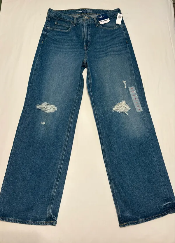 NWT Old Navy Sky-Hi Wide Leg Jeans | Women’s Size 12 - Image 3