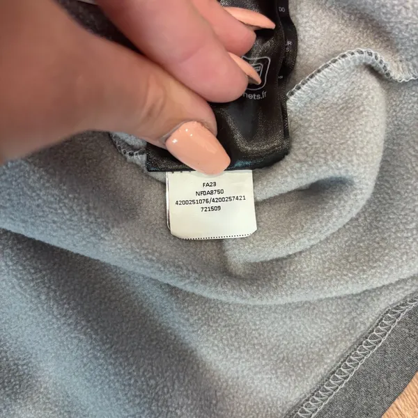 The North Face Women's Horizon Performance Fleece Hoodie Heather Grey Crop Sz L - Image 5