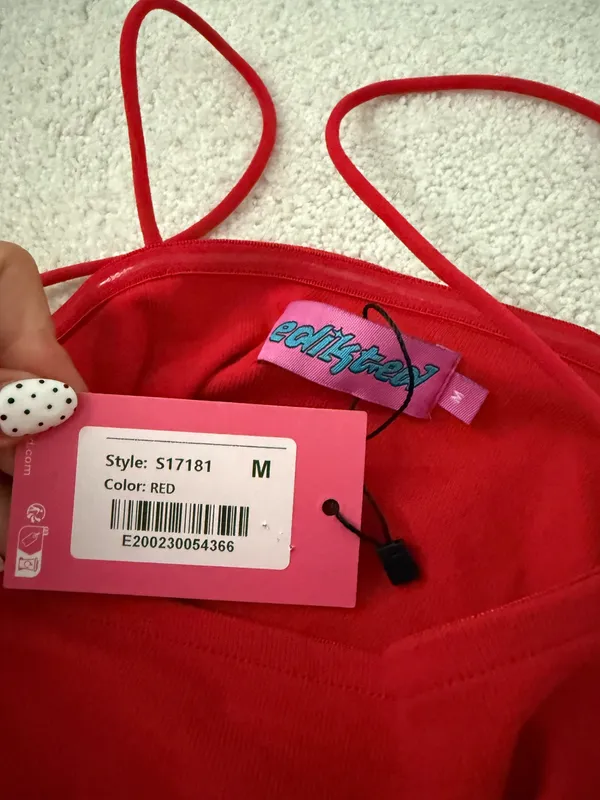 Edikted Red Dress - Image 5