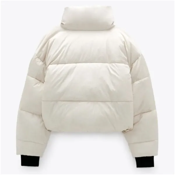 ZARA NWT oyster white water repellent puffer jacket - Image 7