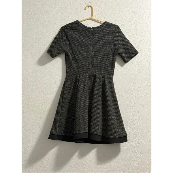 Free Bird Freebird tweed salt pepper midi Dress Size M stretchy - Image 3