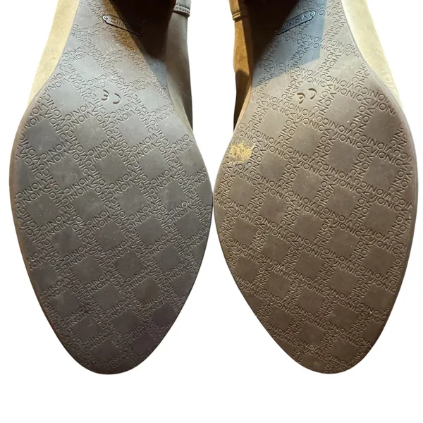 Vionic Booties Womens‎ Size 11 Taupe Suede Leather Block Heel Cut Out Buckle Zip - Image 11