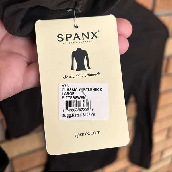 NWT Spanx On Top & In Control Classic Chic Turtleneck Top Bittersweet Brown - Image 8