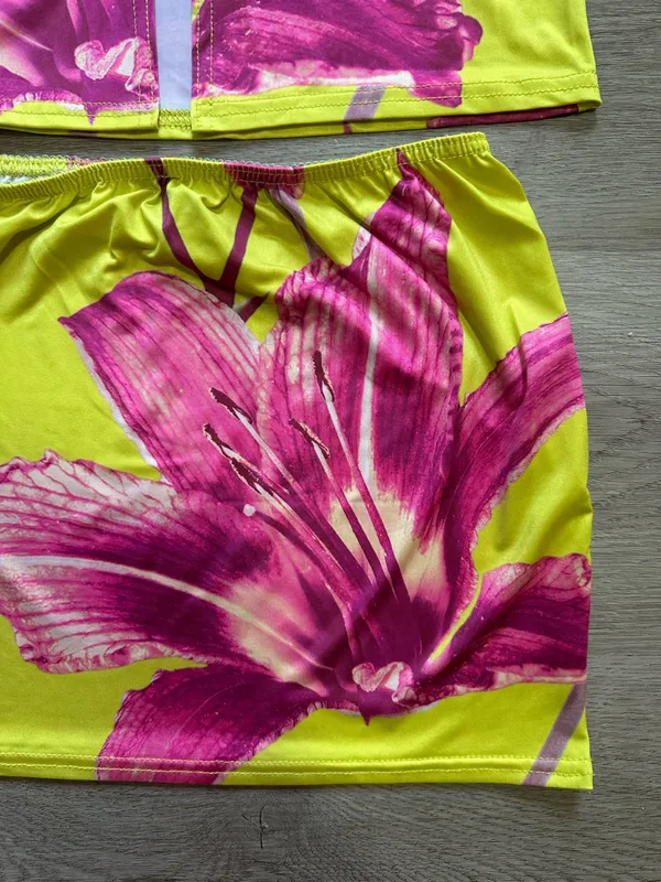 Ego official green and pink floral set - Image 2