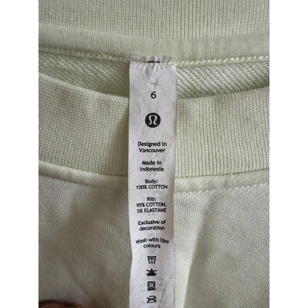 Lululemon Perfectly Oversized Crew Sweater Size 6 Workout Comfortable Neon Green - Image 4