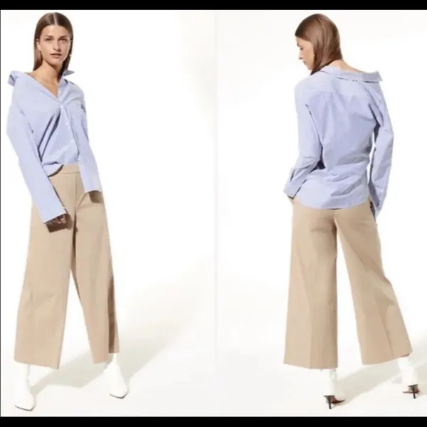 Aritzia Babaton Women’s Tan Manolo Wide Leg Pants Size‎ 2 - Image 2