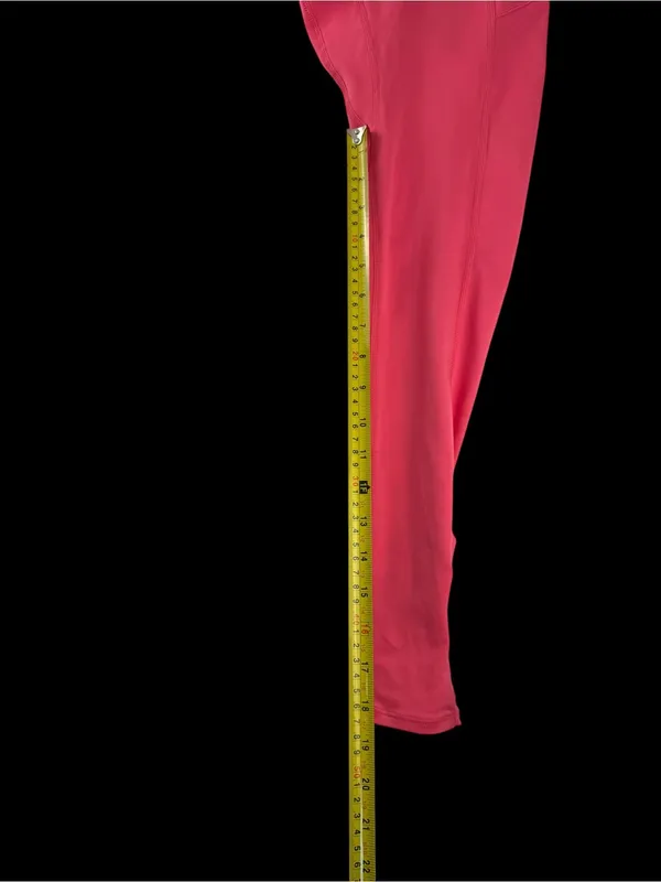 Free People Bright Pink High-Waist Leggings with Ruched Ankles - Image 2