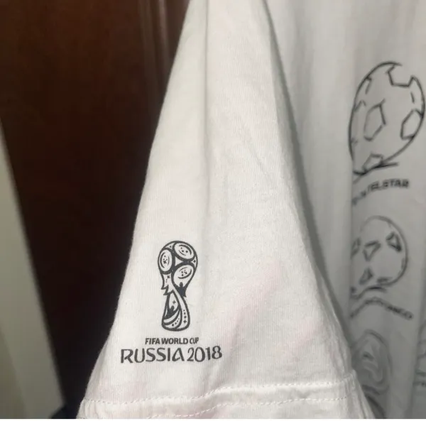 Adidas White Graphic Soccer Ball Tee - Size XL - Image 4