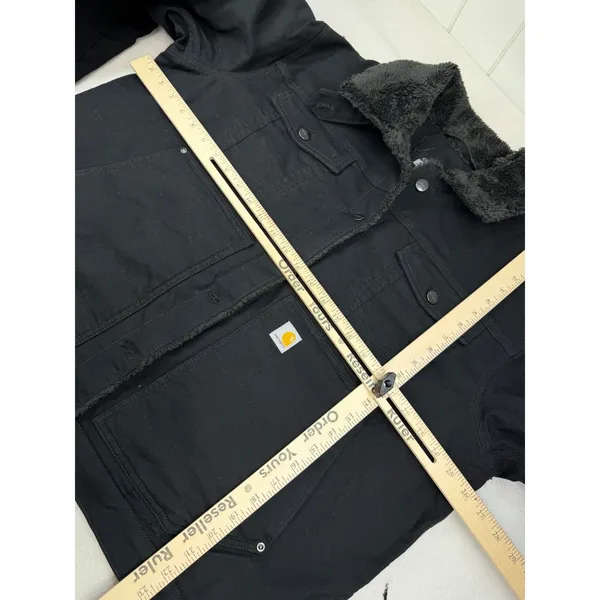Carhartt Womens Rugged Flex Canvas Sherpa Lined Jacket Black Size XL NEW NWOT - Image 10