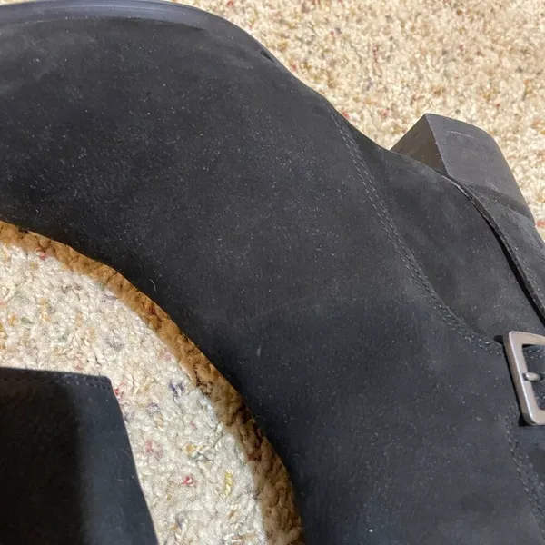 Vionic Size 7 Sienna Suede Bootie Boots Black Buckle Waterproof - Image 15