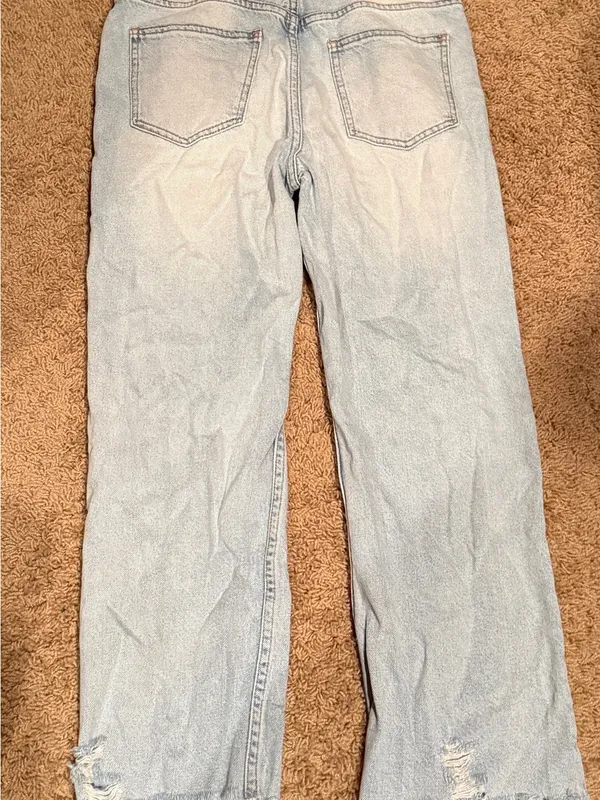 We The‎ Free Light Blue Distressed Straight Leg Jeans - Image 2