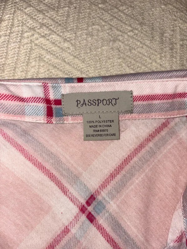 Passports pink flannel button-up - Image 2