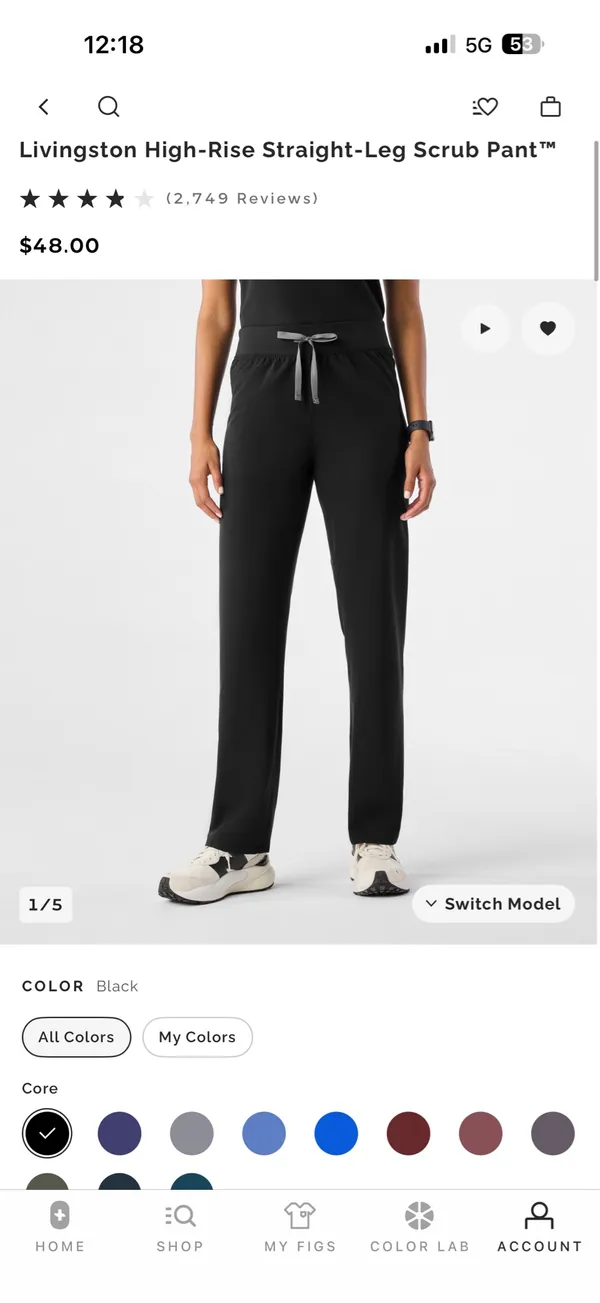 FIGS High-Waisted Livingston Scrub Pants - Image 3