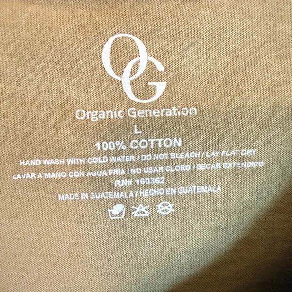 Organic Generation Size Large Cowgirl Giddy Up‎ Green T-Shirt Graphic Crop - Image 3