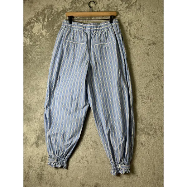 Anthropologie Striped Pajama Pants Women’s Medium Cotton Tencel Balloon Lounge - Image 4