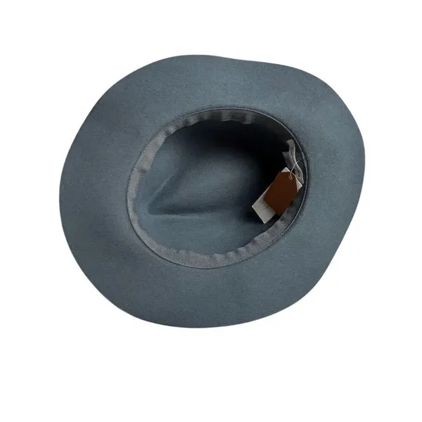 Anthropologie Women's Blue Wool‎ Fedora Hat One Size Travel Friendly - Image 7