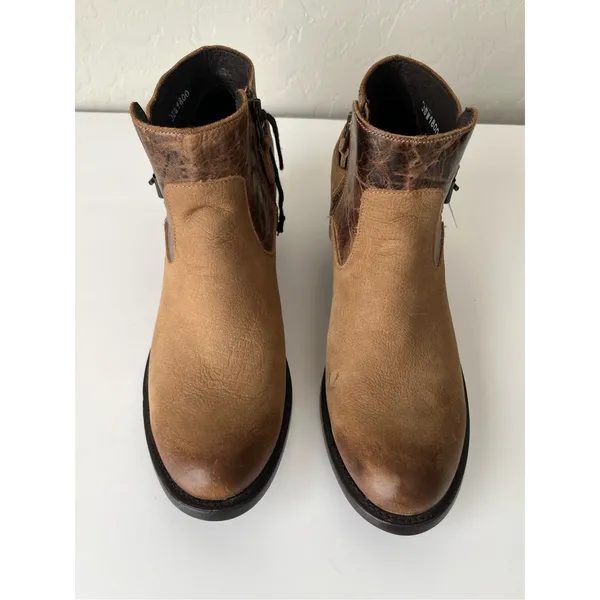 J.B. Dillon leather leather distressed western ankle boots NEW 10 - Image 5
