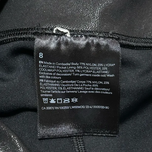 Lululemon Wunder Train High Rise Crop 23” Foil Size 8 Athleisure Athletic Gym - Image 4