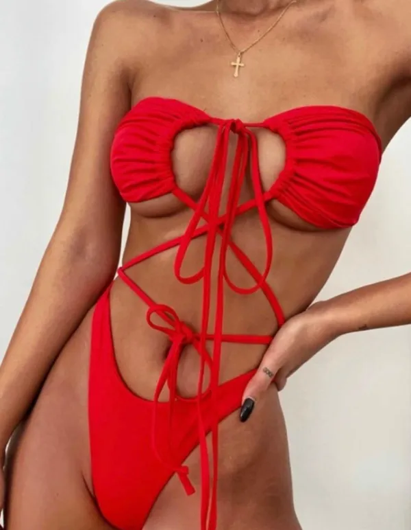 Tiger Mist Red One Piece Swim - Image 2