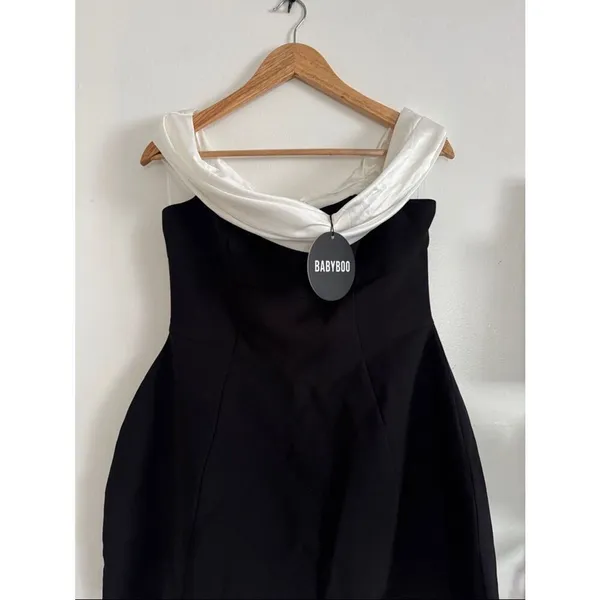 Babyboo DELTA MINI DRESS - BLACK/WHITE NWT - Image 3