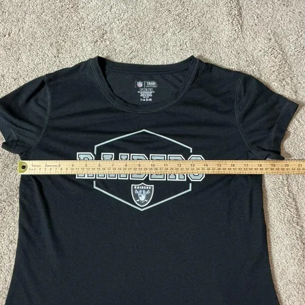 NFL‎ Team Apparel Las Vegas Raiders Graphic T-Shirt Black Womens Large L RN75767 - Image 3