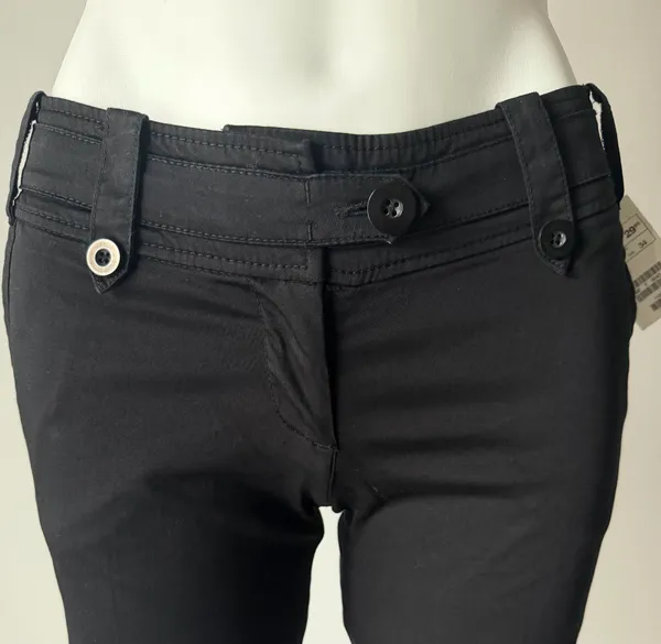 H&M Black Cropped Dress Pants - Image 2