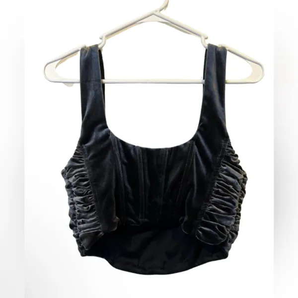 ZARA Velvet Corset Top Size Medium - Image 6