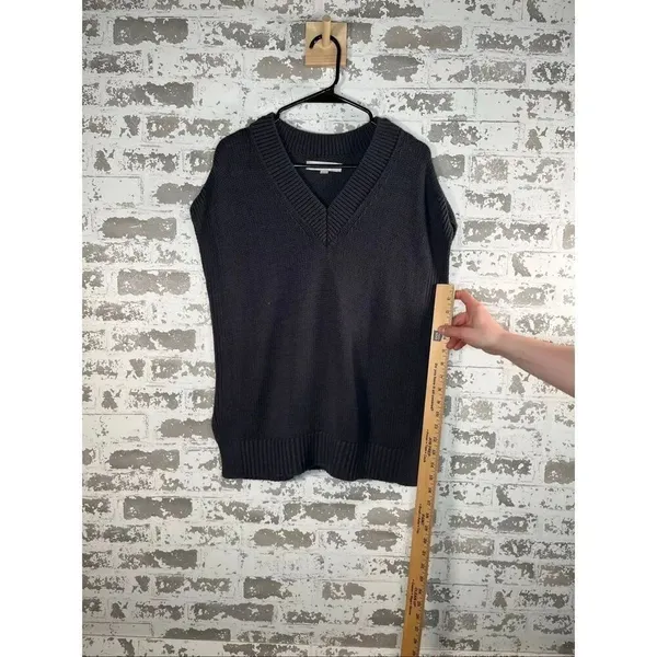 Loft | women knitted blue sweater vest - Image 6