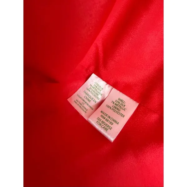 Lilly Pulitzer Women’s Medium Red Silk Florin Tank Top Patterned - Image 3