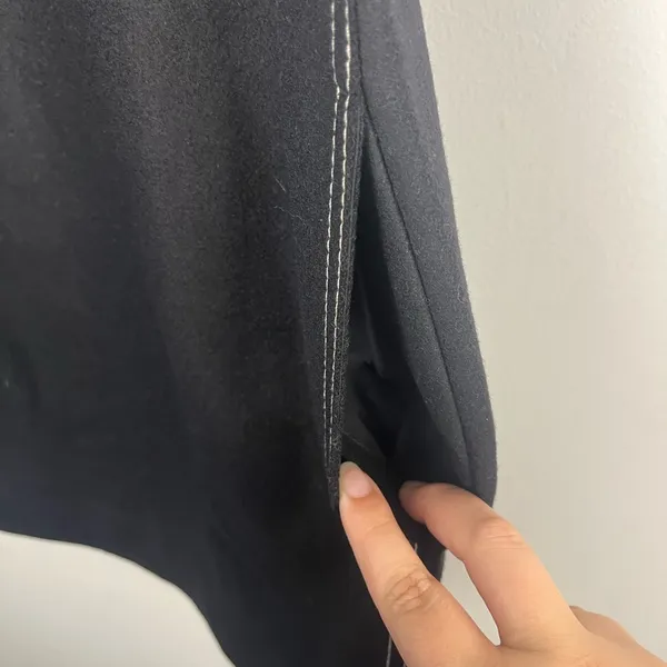 Cos topstitched black wool/cashmere mod short sleeve dress size 2 - Image 6