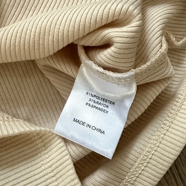 White Fox Cream Ribbed Tank Top - Image 4