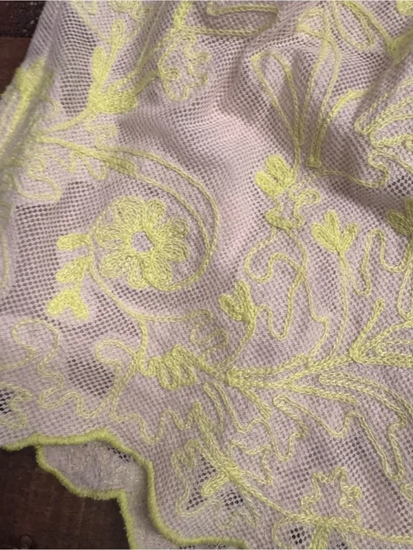 ANTHRO VANESSA VIRGINIA Embroidered Neon Mini Skirt - Image 5