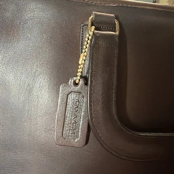 RARE Coach 1970's Vtg Brown Leather Bonnie Cashin Sm Briefcase Bag Made in NYC! - Image 2