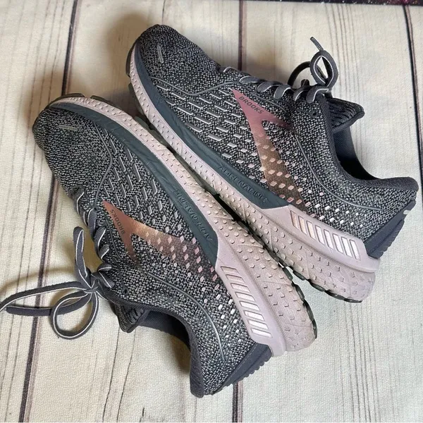 Brooks Adrenaline GTS 21 Running Shoes Grey/Lilac Women Sz 8.5 D‎ Indoor/Outdoor - Image 8