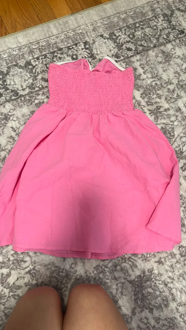 pink strapless dress Size XS - Image 3